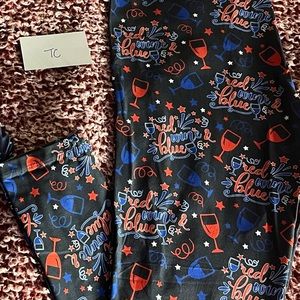 Tc wine celebration patriotic leggings